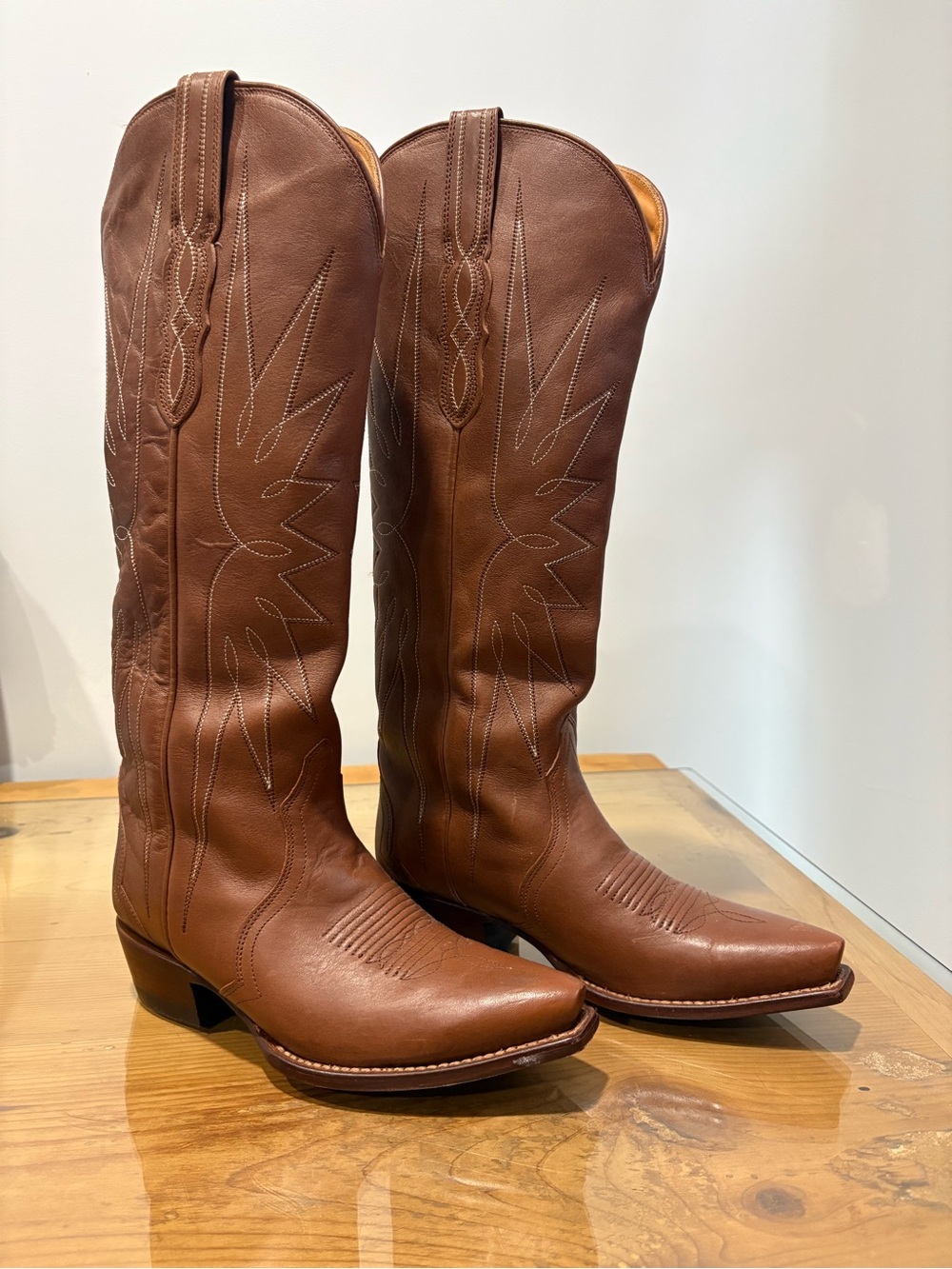Tecovas The Loretta Saddle Western Leather Boots Brown US 7.5